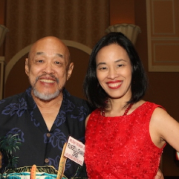 LVHS Class of 1960 alumnus Russ Chang and his daughter Lia Chang attends the 2015 37th Anniversary - Annual Wildcat Reunion at The Orleans Hotel and Casino in Las Vegas, NV on September 26, 2015.