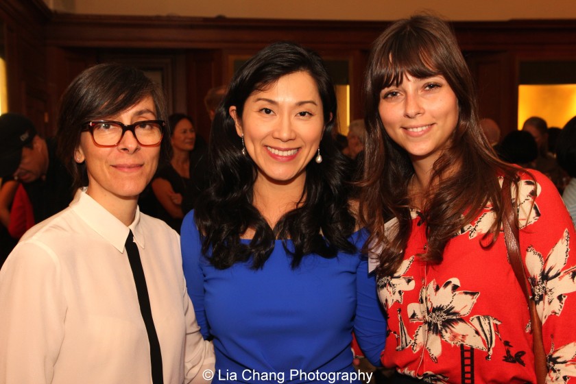 Alison B. Russo, Director, Artist Protection Fund, Institute of International Education, Dr. Agnes Hsu-Tang and Danielle Frid Rossi, Program Officer, Artist Protection Fund, Institute of International Education, attend the inaugural reception for The Tang Center for Early China in the Low Library at Columbia University on October 2, 2015. Photo by Lia Chang
