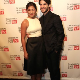 Jenna Ushkowitz and Darren Criss attend the Dramatists Guild Fund's Gala: 'Great Writers Thank Their Lucky Stars' at Gotham Hall on October 26, 2015 in New York City. Photo by Lia Chang