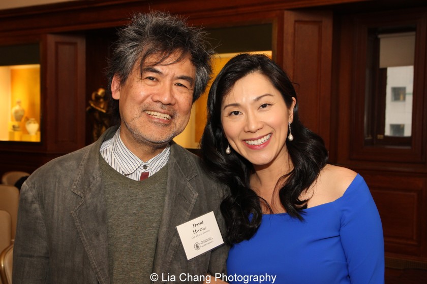 David Henry Hwang and Dr. Agnes Hsu-Tang attend the inaugural reception for The Tang Center for Early China in the Low Library at Columbia University on October 2, 2015. Photo by Lia Chang