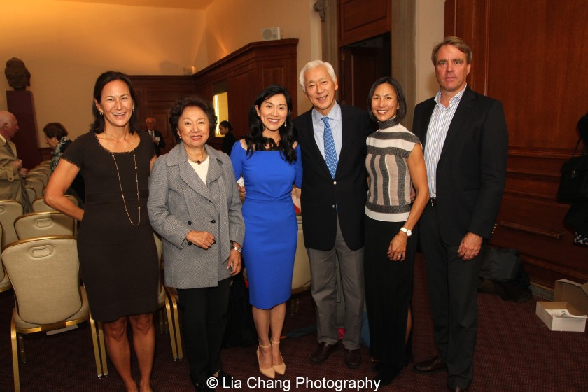 Tracy Tang-Limpe, Shirley Young, Agnes Hsu-Tang, Oscar Tang, Dana Tang and Andy Darrell attend the inaugural reception for The Tang Center for Early China in the Low Library at Columbia University on October 2, 2015. Photo by Lia Chang