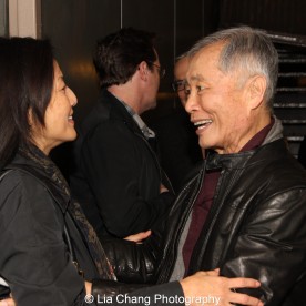 Tamlyn Tomita and George Takei. Photo by Lia Chang