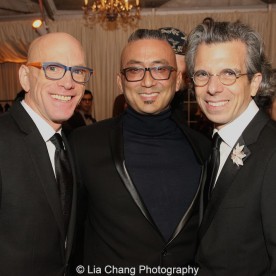 Floyd Sklaver, Paul Nakauchi and Marc Acito at the opening night party of ALLEGIANCE on November 8, 2015. Photo by Lia Chang