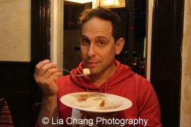 Garth Kravits noshing on tres leche cake at Villa Vito Ristorante, one of his favorite Italian restaurants in New Hope, PA. on December 16, 2015. Photo by Lia Chang