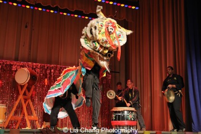 Kwan's Kung Fu Lion Dancers at the P.S. 87 Pan Asian Lunar New Year Celebration at the William T Sherman School in New York on January 29, 2016. Photo by Lia Chang