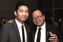 Phil Yu and Jeff Yang at the AALDEF lunar new year gala at PIER SIXTY, Chelsea Piers in New York City on February 16, 2016. Photo by Lia Chang
