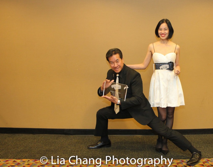Peter Kwong and Lia Chang received the 2016 Martial Arts Cult Classic Cinemas Award for Big Trouble in Little China's 30th Anniversary at the 4th Annual Urban Action Showcase and Expo at the AMC Empire 25 Times Square in New York on November 12, 2016. Photo by Lori Tan Chinn