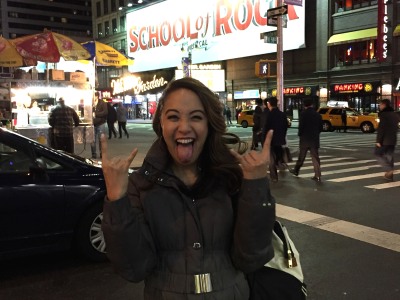 Jaygee Macapugay makes her Broadway debut in SCHOOL OF ROCK. Photo by Lia Chang
