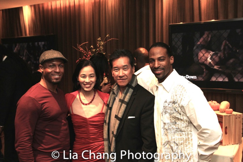 Emmanuel Brown, Lia Chang, Peter Kwong and Demetrius Angelo at the Cinemax® VIP Welcome Red Carpet Reception and UAS IAFF Awards at HBO in New York on November 11, 2016. Photo by Garth Kravits