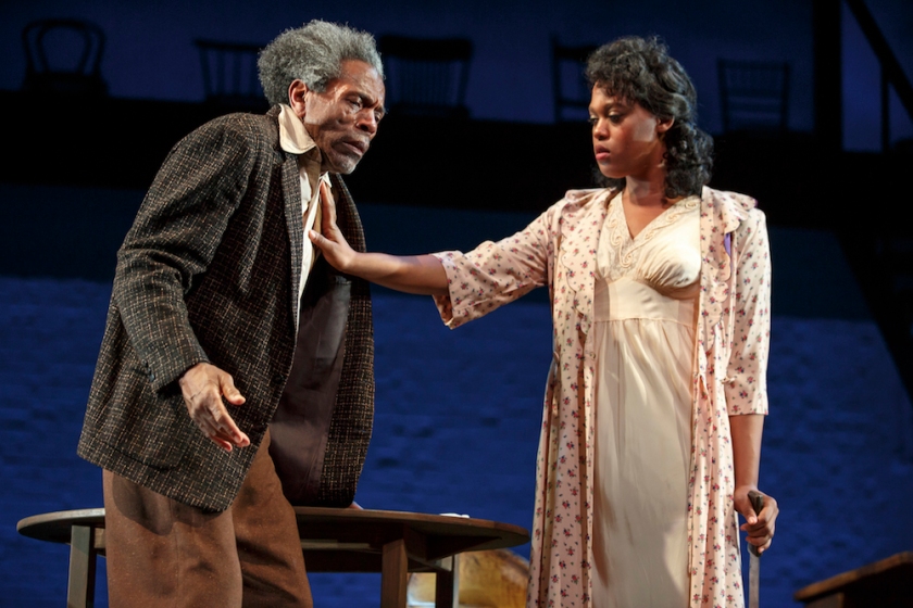 André De Shields and Antoinette Crowe-Legacy in August Wilson's Seven Guitars, directed by Timothy Douglas. Photo by Joan Marcus 2016.