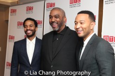 André Holland with producers Mike Jackson and John Legend. Photo by Lia Chang