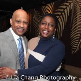 Ruben Santiago-Hudson and Felicia Henderson, writer and show runner of The Quad. Photo by Lia Chang
