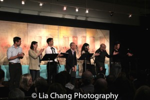 Joe Ngo, Jennifer Lim, Daniel K. Isaac, Jeena Yi, Ned Eisenberg, Tobias C. Wong and Michael Parva. Photo by Lia Chang