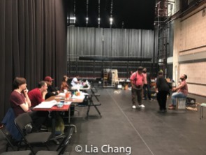 In rehearsal with the cast and creative team of KING HEDLEY III at Two River Theater. Photo by Lia Chang