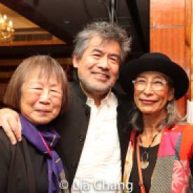 Lillian Ling, David Henry Hwang and Nobuko Miyamoto. Photo by Lia Chang