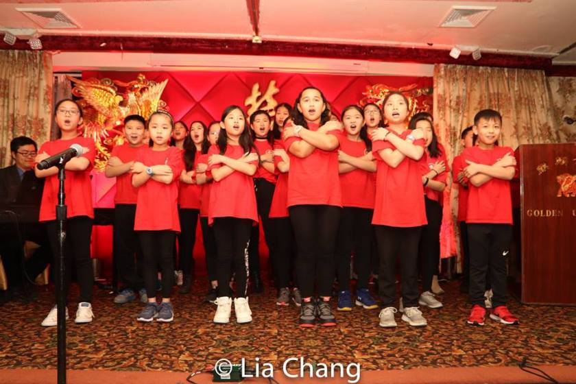 Award-winning Theatre Club from P.S. 124, alumni and NAAP kids. Photo by Lia Chang