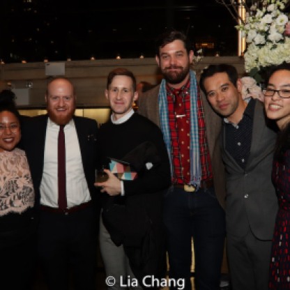 Jesca Prudencio, Joshua Kahan Brody, a guest, Matt MacNelly, Joseph Ngo and Lauren Yee. Photo by Lia Chang